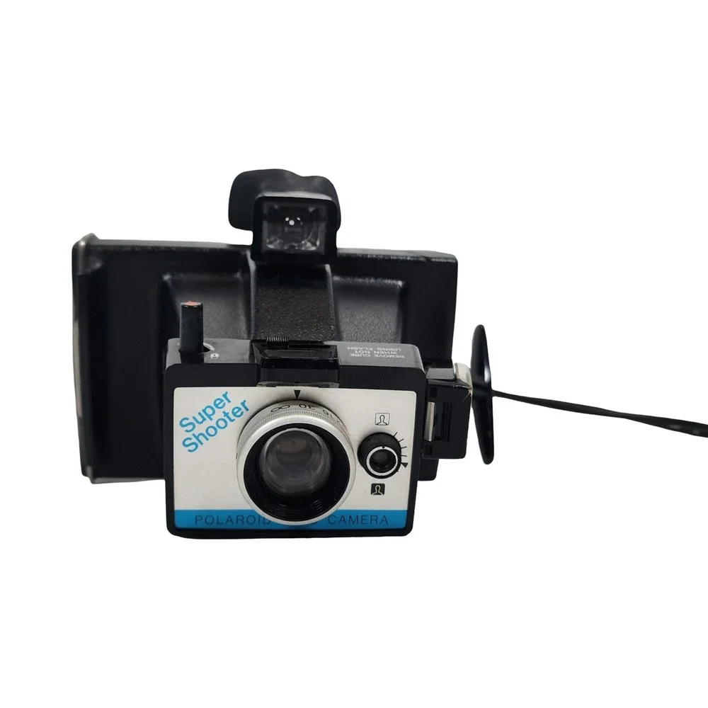Polaroid Super Shooter Land Camera Vintage Instant Film Black Silver USA